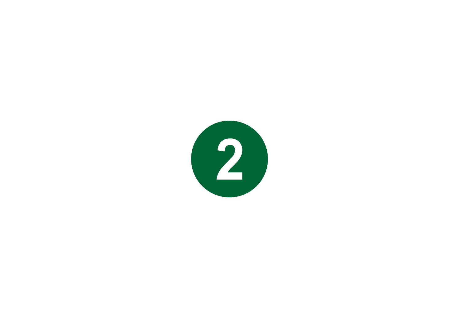 The number 2 inside a green circle.