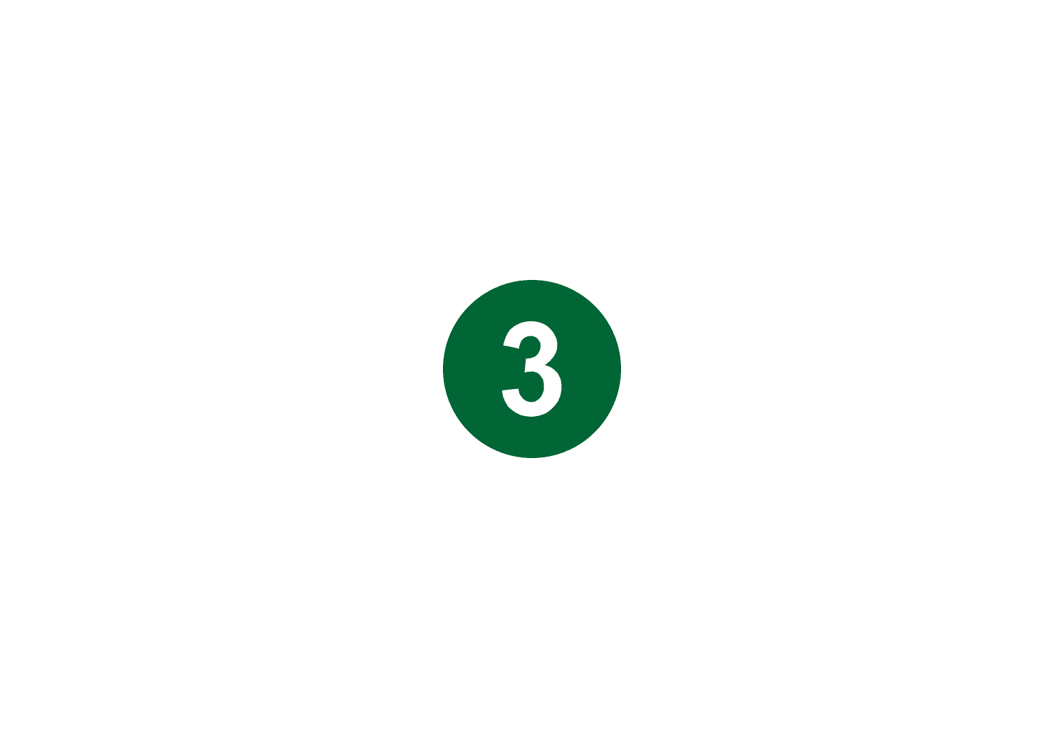 The number 3 inside a green circle.